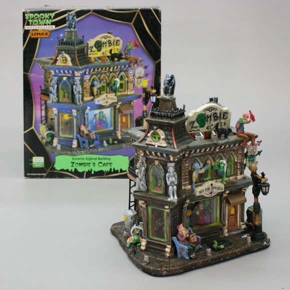 Lemax Spooky Town Zombie’s Cafe 2006 Halloween Village Collection Building 65346 - Picture 1 of 12